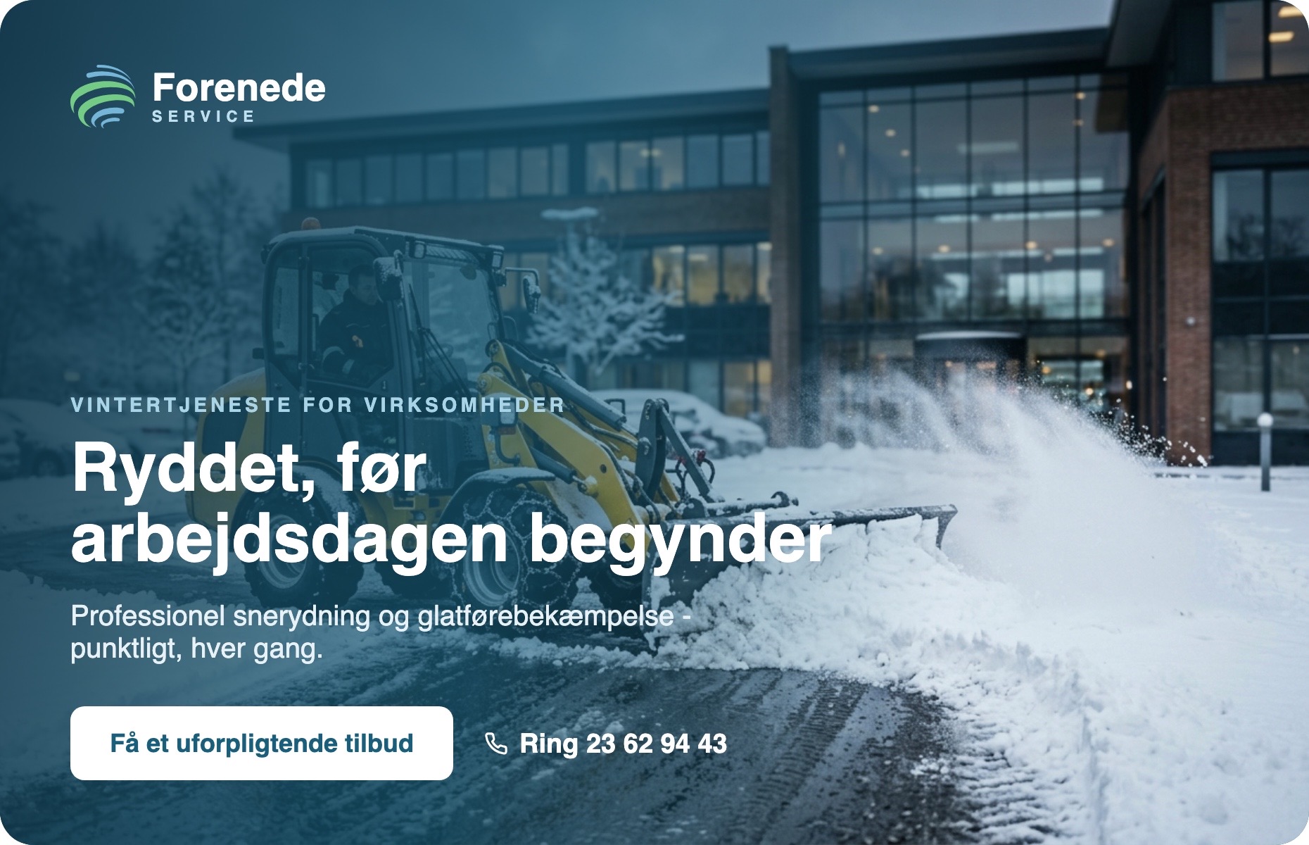 Bannerannonce for Forenede Service i formatet 930 gange 600