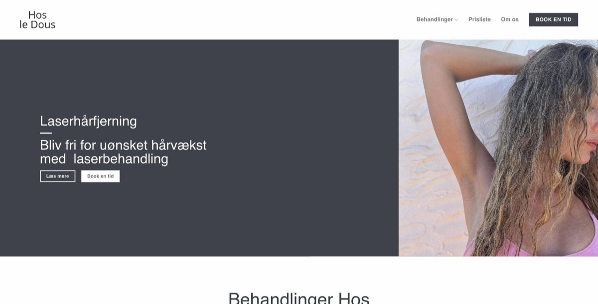 Det gamle website for Hos le Dous